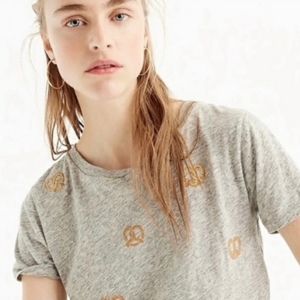 J. Crew pretzel print perfect tee XS